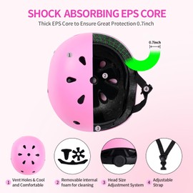 Toddler Helmet Kids Knee Pads for 3-5 5-8 8-14 Years Toddler Youth Bike Skateboard Helmet Knee Elbow Wrist Pads for Roller Bicycle Bike Skateboard and Other Sports Activities