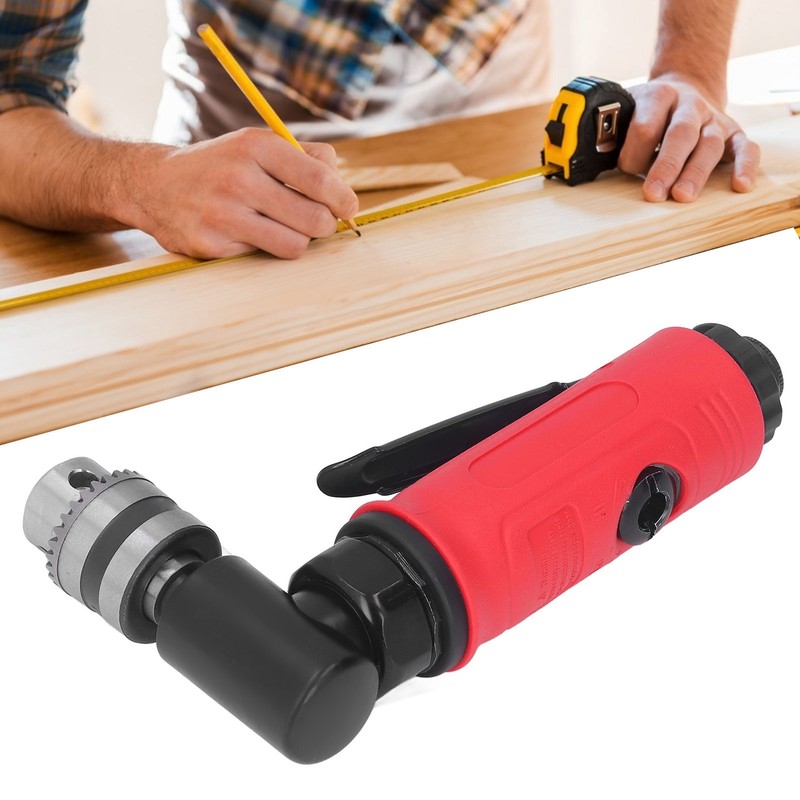 Industrial Air Drill Mini 1/4in Zinc Alloy 90° Elbow Pneumatic