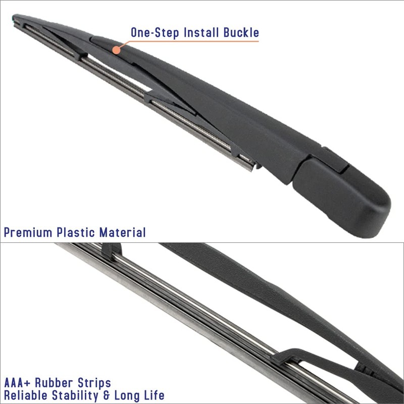 Shopauto Rear Windshield Wiper Arm Blade Assembly Kit Compatible with