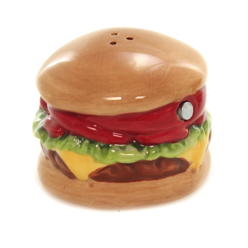 New! 4" Burger and Fries Magnetic Salt and Pepper Shakers
