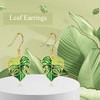 POPLYKE Bohemian Leaf Earrings for Women Sterling Silver Dangle Drop