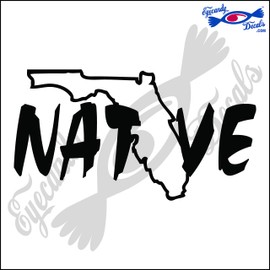 Eyecandy Decals Florida Native 6 INCH Decal Sticker Black