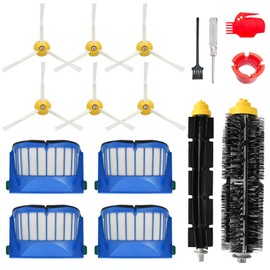 600 Series Replacement Parts accessories Kit for iRobot Roomba 692 675 677 671 694 614 691 670 615 676 639 621 679 606 605 643 641 Robotic Vacuum attachment,1 Main Brush, 4 filter, 6 Side Brush