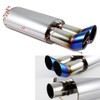 S SIZVER Weld-On Muffler Series 3" DTM Dual Titanium Burnt