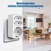 EXTRASTAR EXTRASTAR Mehrfachsteckdose 3-Fach Steckdosenadapter, 2 Euro+1 Schuko Steckdose Kindersicherung,