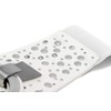 BlackButterfly Wide Elastic Stretch Retro Metal Interlock Buckle Belt (White,