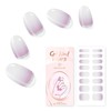 YiMistnnts Semi Cured Gel Nail Strips Kit UV Gel Nail