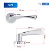 XFORT Polished Chrome Warped Lever On Rose Door Handles, Twisted