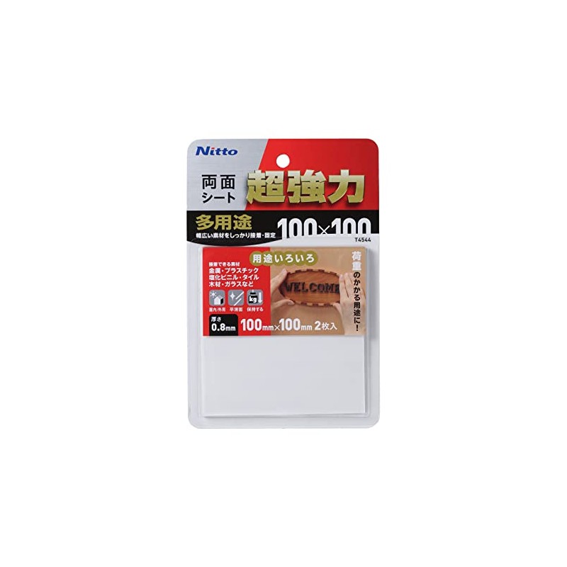 Nitoms T4544 Ultra Strong Double-Sided Sheet, Multi-purpose, 3.9 x 3.9