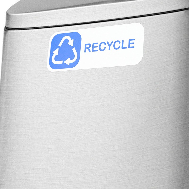 Garbage Trash Recycle Compost Stickers - 3 Durable Vinyl Labels