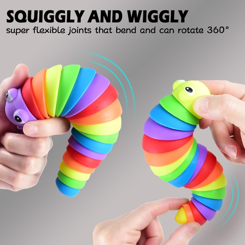 Articulated Fidget Toys, Sensory Caterpillar Fidget Toy for Kids, Stress