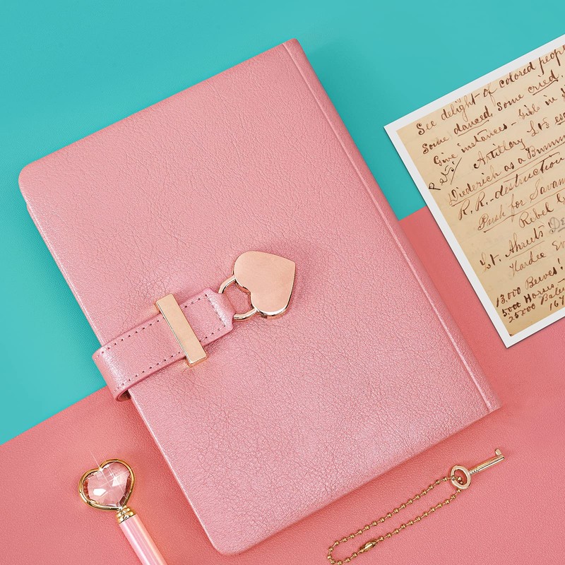 Diary with Lock and Key Plus Diamond Pen, A5 Journal