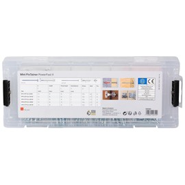 fischer Mini FIXtainer PowerFast II Chipboard Screw, Presorted Assortment Box with 125 Screws, Countersunk Head, Pan Head, Partial Thread, Full Thread and TX Drive, Universal Fixing Kit