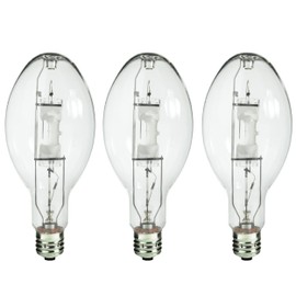 Bluex Bulbs (3 Pack MH400/U/MOG 400W Metal Halide Bulb Mogul Base (E39) - ED37 Clear M59 HID Lamp 36000 Lumens