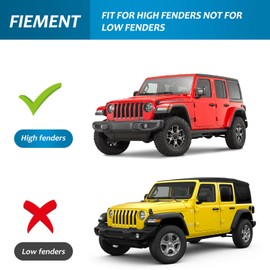 Z8 Fenders Front & Rear Fenders Compatible with 2018-2024 Jeep Wrangler JL and JLU Unlimited Rubicon, Off-Road Wheel Fender Liner Set 4 Pcs(Only Fit High Clearance Fender Flares,Not for 4XE)