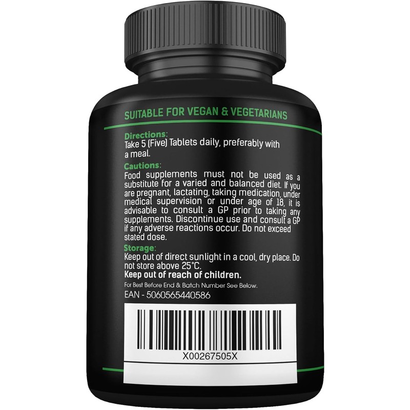 Organic Chlorella and Spirulina - 2500mg - 300 Tablets -