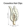 4 PCS Angel Wing Hair Clips with Rhinestones, No Bend