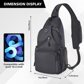 Javolto Sling Bag for men Crossbody Shoulder Backpack Chest Bag Travel Hiking Daypack