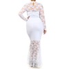 832 - Plus Size Mermaid Lace Maxi Long Cocktail Dress