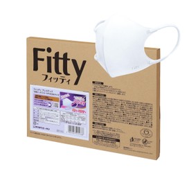 [フィッティ] Fitty ブレステック マスク 18枚 (やや大きめサイズ/不織布/立体) 個包装 立体マスク (3層構造 / 小顔/息がしやすい/大きめ) 使い捨て