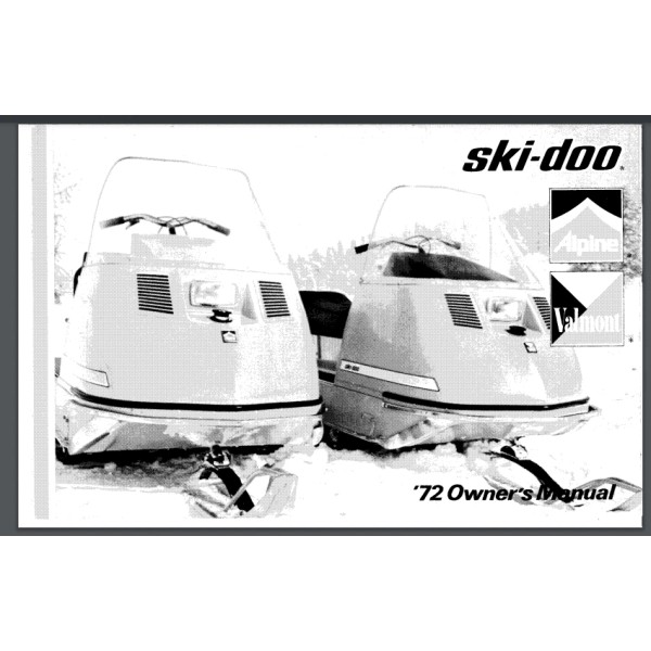 72 Ski-doo Alpine Snowmobile owners manual 22 pages comb bound