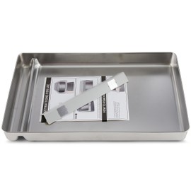 Stainless Steel Reusable Litter Tray Compatible with Pet-Safe Scoop-Free Self-Cleaning Cat Litterbox - Never Absorbs Odor, Stains, or Rusts (Stainless Steel Litter Tray)