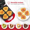 Holstein Housewares 4-Section Heart Shaped Waffle Maker, Non-Stick Waffle Iron,