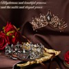 2 Pcs Crowns for Men Women Baroque Queen Crown King