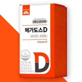 Korea Eundan Megadose D Vitamin D3 4000IU 120 tablets x 1 (33306037) / 고려은단 메가도스D 비타민D3 4000IU 120정 x 1개 (33306037)
