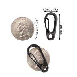 Swatom Mini Alloy Carabiner Clip Tiny Spring Snap Hook Carabiners for Paracord Backpack Camping Bottle Using Keychains Accessories