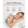 1000 TC Sage King Pillowcases Set of 4 100% Egyptian