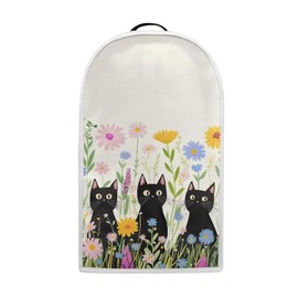 JHQFWMKJ Blender Covers For Kitchen Food Processor Cover Blender Cover Dust Cover Print Blender Cover Stand Mixer Appliance Cover Kitchen Appliance Accessories Decor, Black Cats In The Flowers