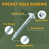 LIONMAX Pocket Hole Screws Fine Thread #8 x 1-1/4 Inch,