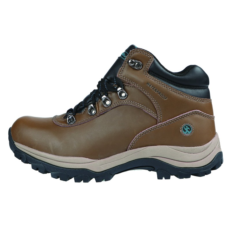 Northside Women's Apex Lite Waterproof Hiking Boot, Medium Brown/Teal, 8
