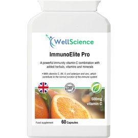 WellScience ImmunoElite Pro: Immune Support, Antioxidant Boost, and Energy Enhancement - with Vitamin C, D, Zinc, Turmeric, Baobab & Acerola