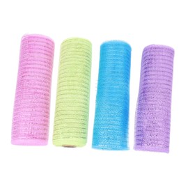 Operitacx Easter Wreath Making Mesh 4 Rolls of Pp Mesh Ribbons Decor Easy to Assemble