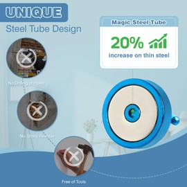 Neosmuk Magnetic Hooks, Cruise Ship Essentials, 8lb+ Heavy Duty Magnetic Hooks for Cruise Cabins, Refrigerator, Grill, Hanging, and Travel | Extra Strong Must-Haves Magnet Hook,RoyalBlue