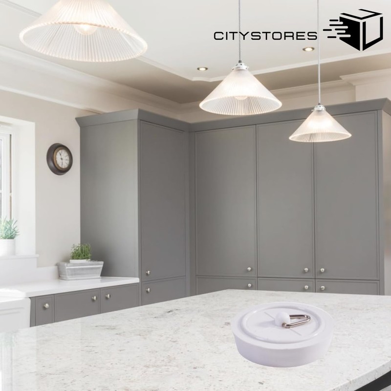 Citystores® 38mm White Bath Plug, 1-1/2" (38mm) Universal Fit for