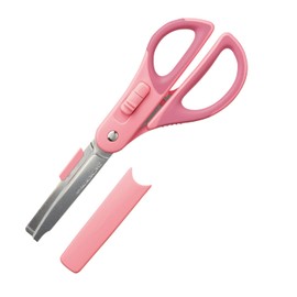 Kokuyo 2-Way Box Opening Scissors, safety pink