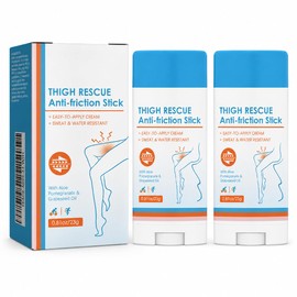 2 x anti-chafing stick, anti-chafing stick, thigh rubbing protection, anti-chafing balm, friction protection for sports, running and everyday life, skin protection for legs, feet, armpits