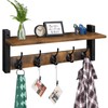 Homode Wall Hooks with Shelf, Wood Coat Rack with Shelf