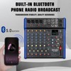 JXSOU DJ Mixer, 10-Channel Audio Mixer Bluetooth Studio Mixer, XLR