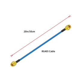 POBADY 2PCS SMA Male to SMA Male RF Coaxial Cable SMA RF Coax Pigtail Cable 20" /50CM RG405 SMA Male 50 Ohm Low Loss Extension Cable