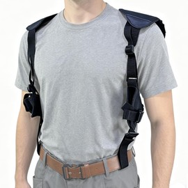 Depring Revolver Shoulder Holster Adjustable Gun Holster with Speedloader Holder for J Frame Snub Nose 2" Revolvers .22 .38 .357 LCR S&W Airweight Bodyguard Rossi Charter Arms