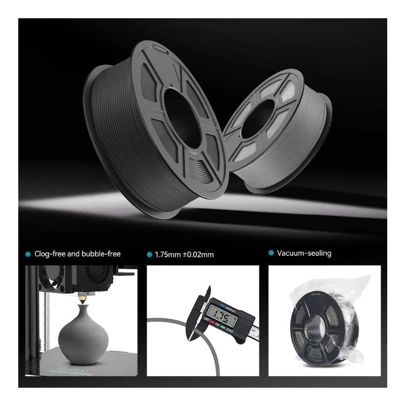 PLA Matte 3D Printer Filament 1KG 1.75mm SUNLU Matte PLA