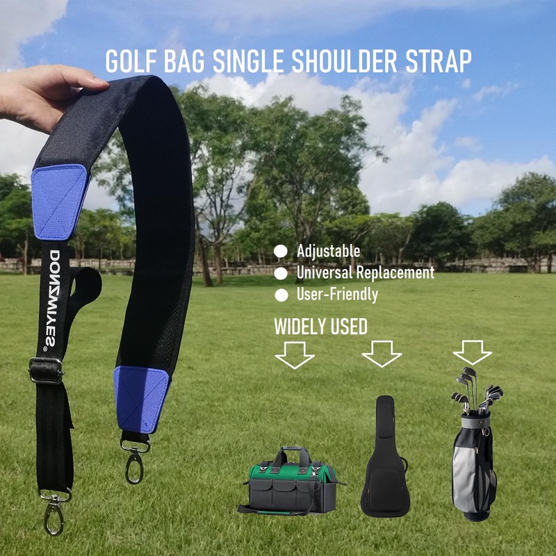 DONZWIYES Golf Bag Shoulder Strap Upgraded Single Padded Adjustable Straps