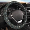 Mandala Universal Steering Wheel Cover Boho Flower Green 15 Inch