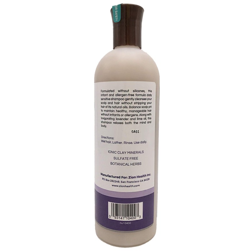 Zion Health Daily Sensitive Shampoo Zion Health 16 oz Liquid