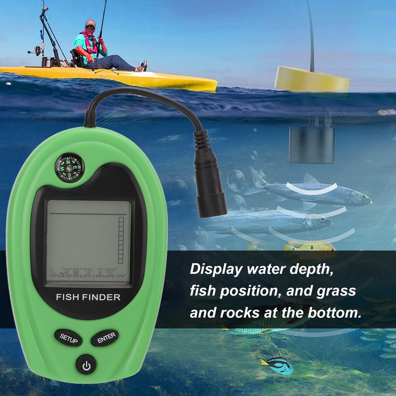 Kayak Fish Finder Sonar Detection 328 Feet Waterproof High Sensibility
