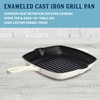 Country Living Enameled Cast Iron Square Griddle Grill Pan with